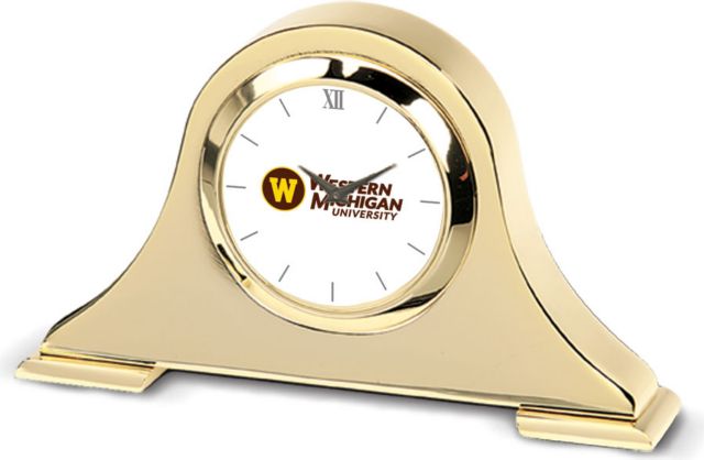 CSI Gold Napoleon Desk Clock With Colored Medallion - ONLINE ONLY