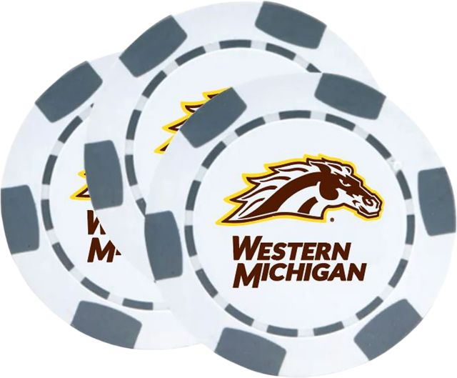 Western Michigan University Chip Ball Marker 3 Pack