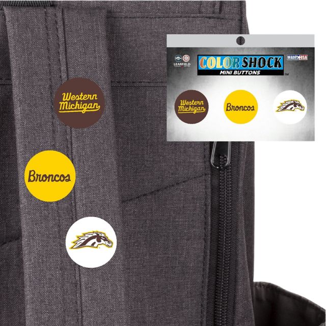 Western Michigan University Broncos 3 Pack Mini Buttons