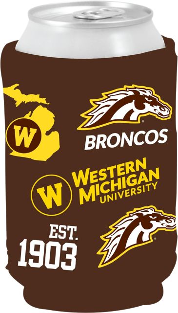 Western Michigan University Broncos Can Coozie