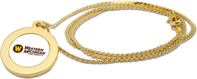 CSI Gold Pendant Necklace With Colored Medallian - ONLINE ONLY