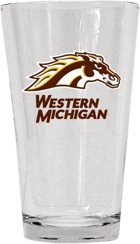 Western Michigan University 16 oz. Glass