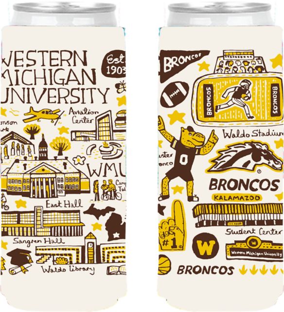 Western Michigan University Slim Can Coozie