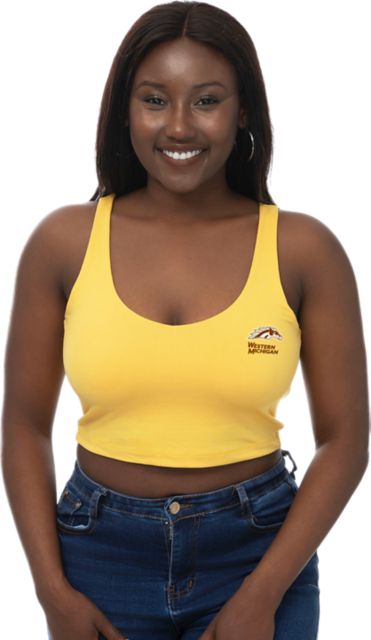 Western Michigan University Women's V-Neck Cropped Tank Top