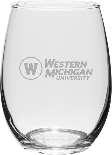 Western Michigan University 21 oz. Stemless Wine Glass