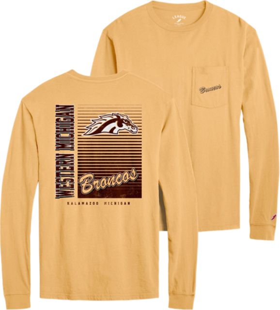 Men's ComfortWash Gold Western Michigan Broncos Garment Dyed Long Sleeve T- Shirt