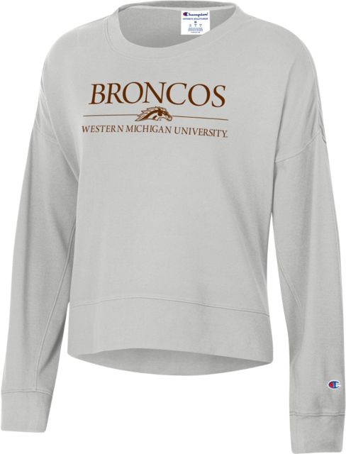 Western Michigan University Broncos Women's Suede Crewneck Sweatshirt
