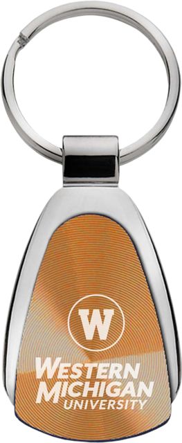 Western Michigan University Teardrop Keychain