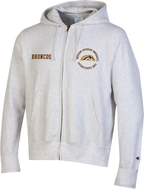Western Michigan University Reverse Weave Full Zip Hooded Sweatshirt