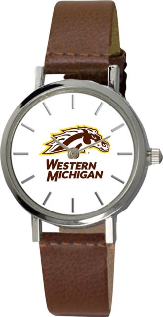 Western Michigan University 28 mm Ladies Leather Watch