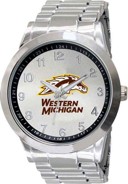 Western Michigan University 44mm Men's Stainless Steel Watch