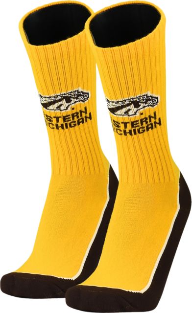 Western Michigan University Masct Crew Socks