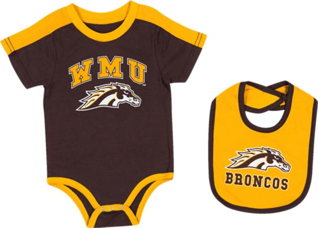 Outerstuff NCAA Infant Girls Western Michigan Broncos Three Piece Creeper Set