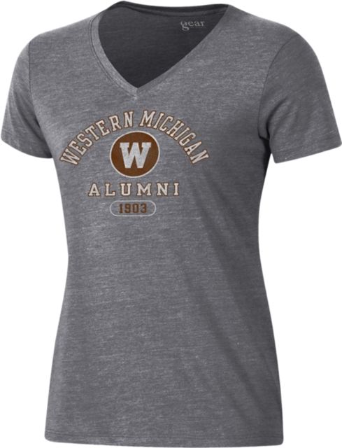 Western Michigan University Alumni Women's Tri-Blend V-Neck Short Sleeve T-Shirt