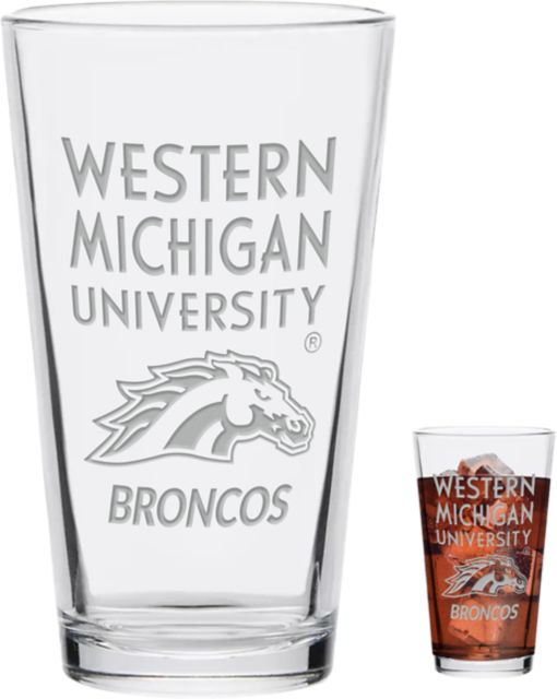 Western Michigan University Broncos Engraved Glass