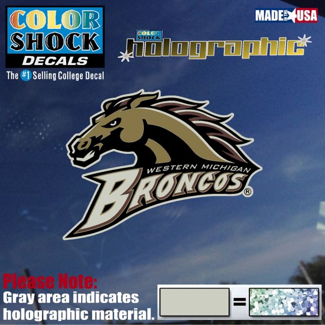 Western Michigan University Broncos Hologram Decal