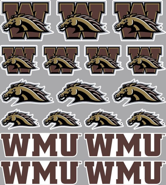 Western Michigan University Broncos Sticker Sheet