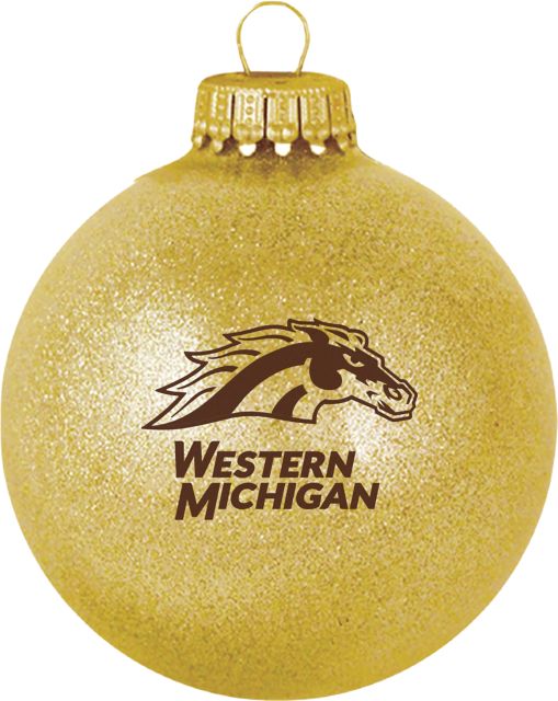 Western Michigan University Broncos Sparkle Ball Ornament