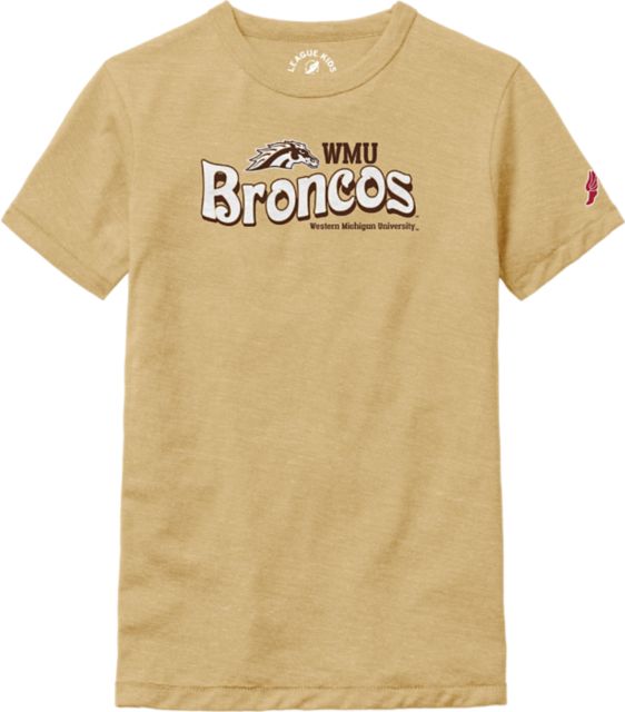 Western Michigan University Broncos Short Sleeve T-Shirt | Fall Rush | Athletic Gold | Small