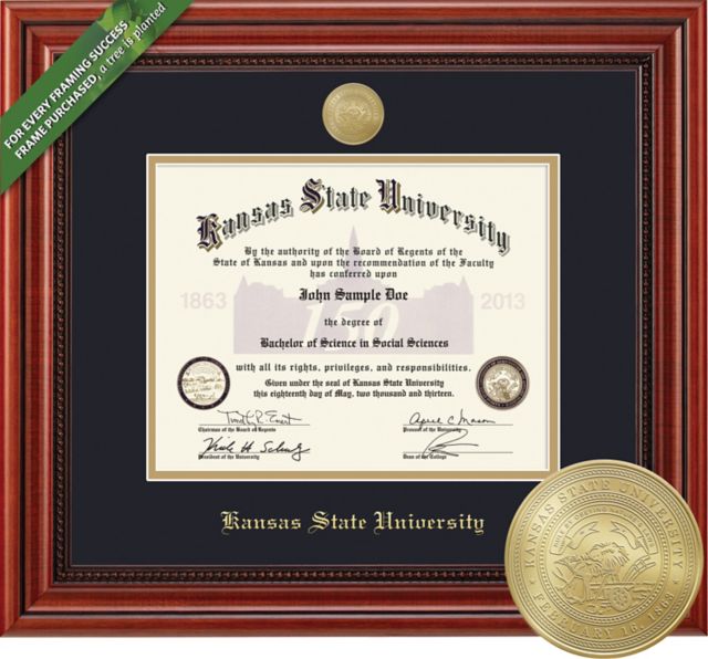 Kansas State University Diploma Frame