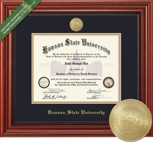 Kansas State University Diploma Frame