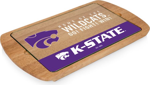 Kansas State University Billboard Glass Top Serving Tray - ONLINE ONLY