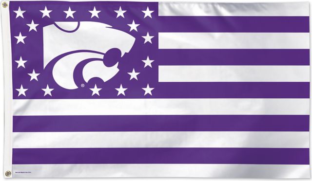 Kansas State University 3'X5' Deluxe Flag-Stars And Stripes  - ONLINE ONLY