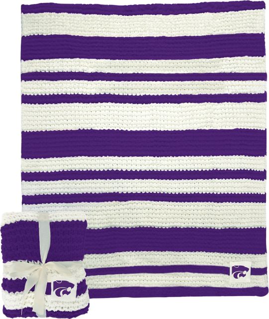 Kansas State University Cable Knit Throw 50x60