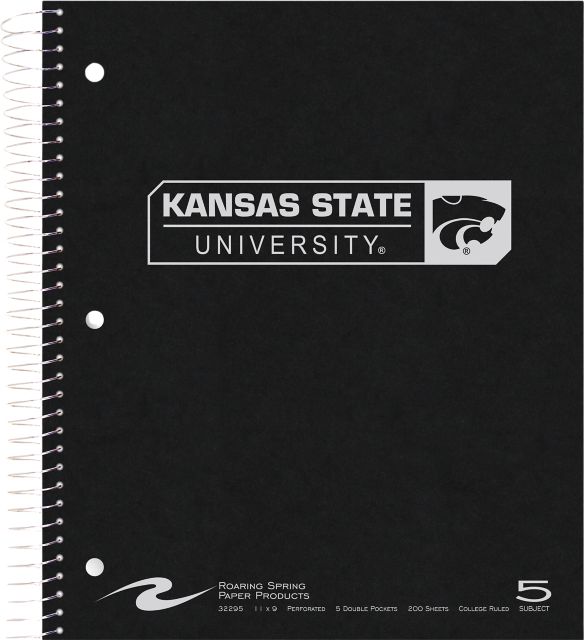 Kansas State University 5 Subject Notebook