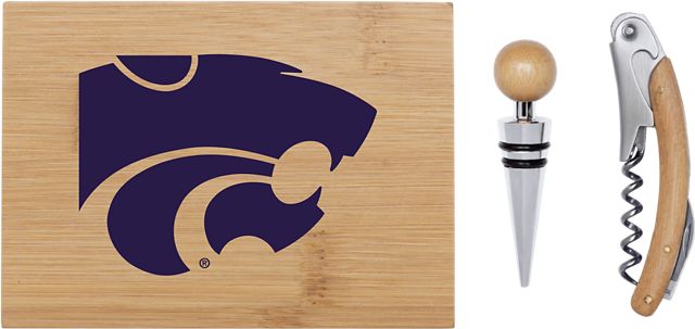 Kansas State University Bamboo Wine Tool Set
