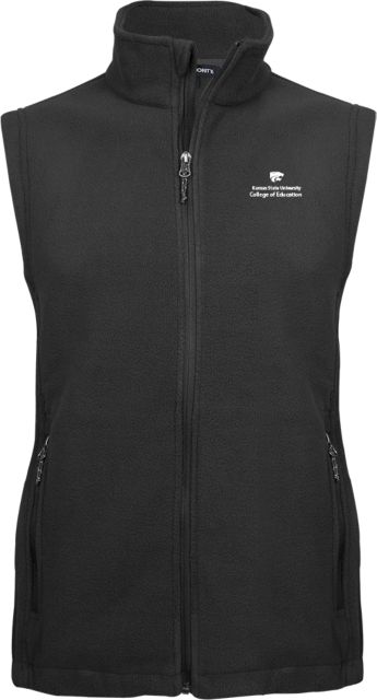 Kansas State University College of Education Full Zip Fleece Vest