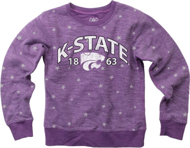 New York University Youth Girl's Crewneck | Wes & Willy | Grape | Youth Medium