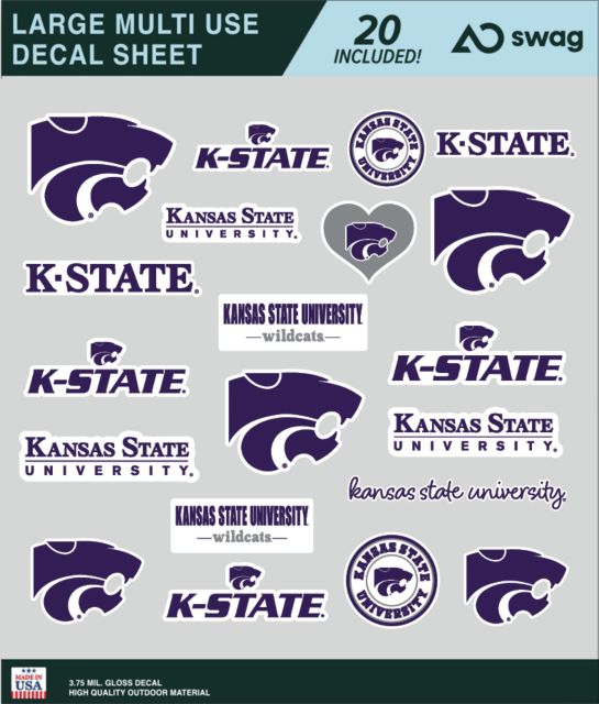 Kansas State University Large Sticker Sheet