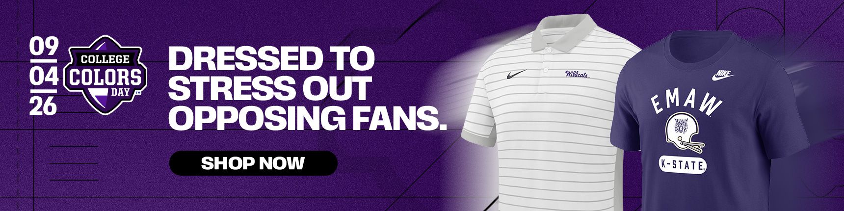 Dressed to stress out opposing fans.