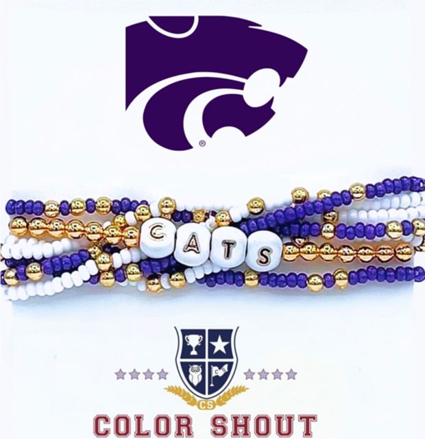 Kansas State University Lucky 7 Bracelet Stack