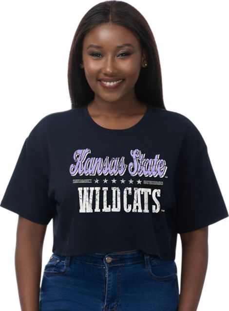 Kansas State University Wildcats Women's Boxy Crop Short Sleeve T-Shirt