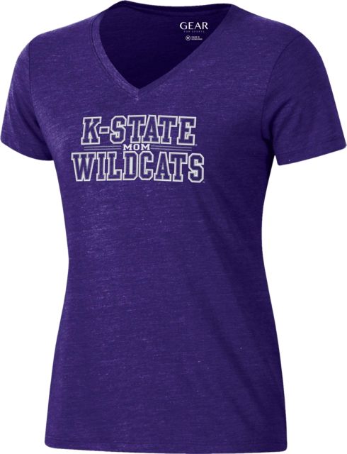 Kansas State University Mom Women's V-Neck Short Sleeve T-Shirt