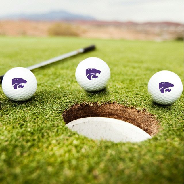 Kansas State University Wildcats 3 Pack Golfballs