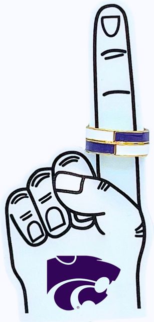 Kansas State University 50/50 Game Day Ring Set