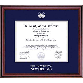 University of New Orleans Diploma Frame campus photo College Degree Certificate 