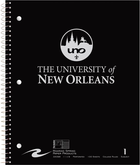 University of New Orleans Notebook 100-Sheet
