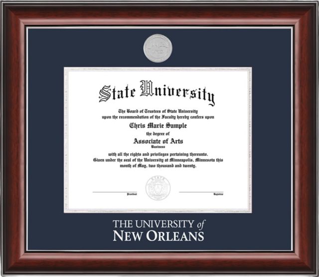 University of New Orleans 11 x 8.5 Diploma Frame