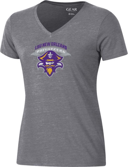 LSU New Orleans Privateers Women's Triblend V-Neck Short Sleeve T-Shirt