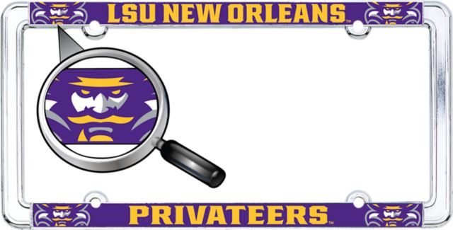 LSU New Orleans Thin Dome License Plate Frame