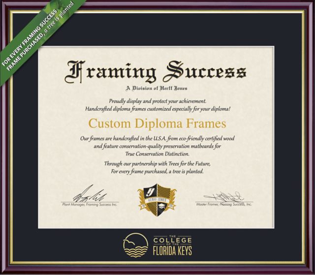The College of the Florida Keys 8.5" x 11" Diploma Frame