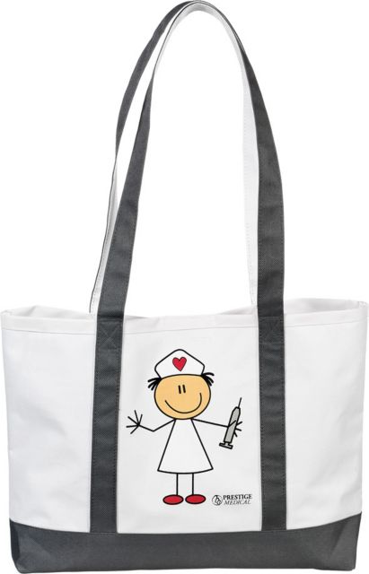 CANVAS TOTE BAG-STICK NURSE GREY