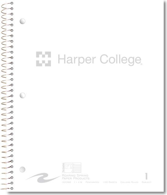 Harper College Notebook 100-Sheet