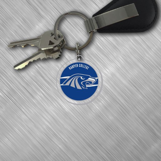 Harper College Hawks Laser Cut Keytag