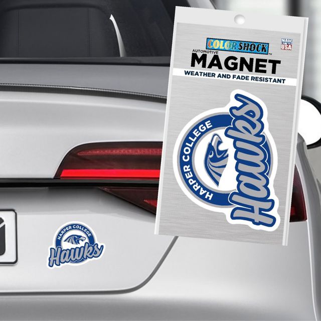 Harper College Hawks 4x4 Magnet