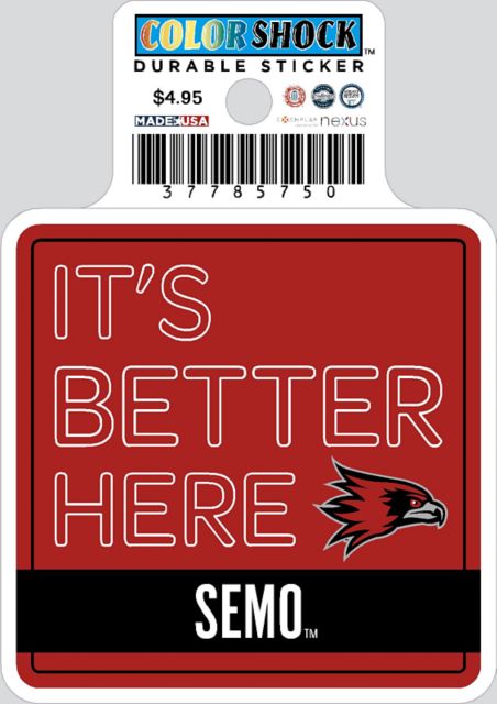 Southeast Missouri State University Redhawks Durable Sticker